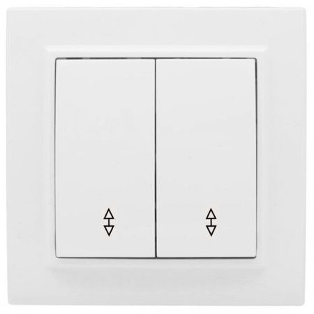 Выключатель 2-кл. СП проходной 10А белый Минск EKF Basic