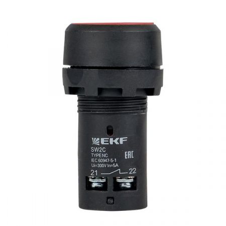 Кнопка SW2C-11 возвратная красная NO+NC EKF PROxima