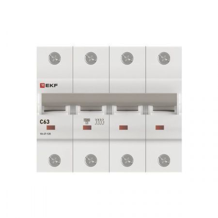 Автоматический выключатель ВА 47-125 4P 63А (C) 15кА PROXIMA EKF