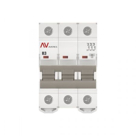 Выключатель автоматический AV-6 3P 3A (B) 6kA EKF AVERES