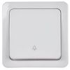 Выключатель 1-клавишный для открытой установки кнопочный ВСк20-1-0-ГПБ IP54 ГЕРМЕС PLUS (цвет клавиши: белый) IEK
