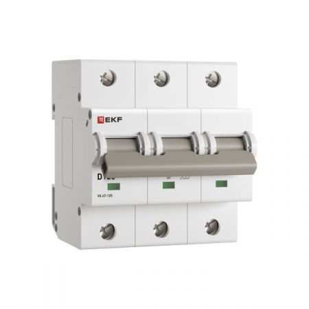 Автоматический выключатель ВА 47-125 3P 125А (D) 15кА PROXIMA EKF