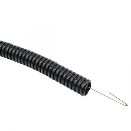 Труба гофр. безгалогеновая FRHF с протяжкой d20 мм (100 м) черная EKF-Plast