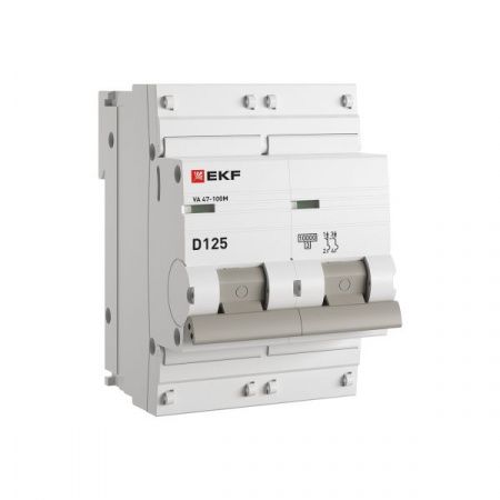 Автоматический выключатель ВА 47-100M 2P 125А (D) 10kA без теплового расцепителя EKF PROXIMA