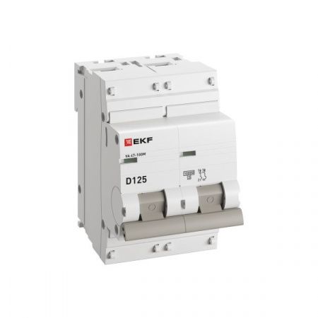 Автоматический выключатель ВА 47-100M 2P 125А (D) 10kA без теплового расцепителя EKF PROXIMA