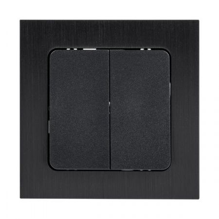 Стокгольм Механизм Выключателя 2-кл. проходного 10А автоматические клеммы черный EKF PROxima