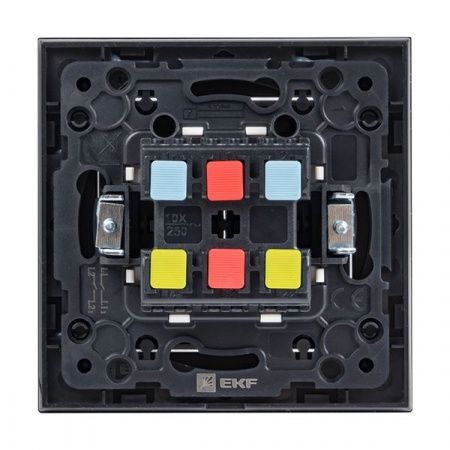 Стокгольм Механизм Выключателя 2-кл. проходного 10А автоматические клеммы черный EKF PROxima