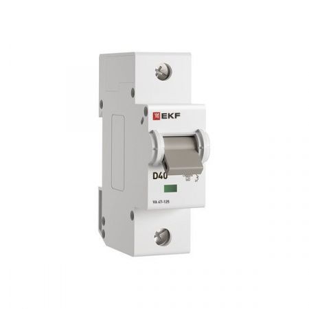 Автоматический выключатель ВА 47-125 1P 40А (D) 15кА PROXIMA EKF
