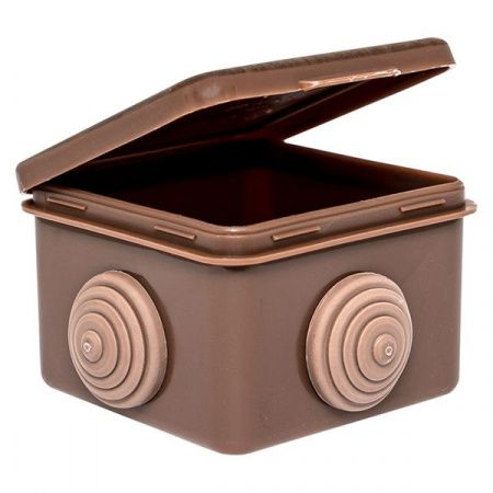 Коробка распределительная КМР-030-036 пылевлагозащитная, 4 мембр.ввода (65x65x50) тёмн. дер. EKF