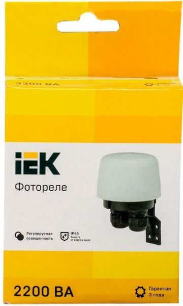 IEK Фотореле ФР 603 макс. нагрузка 2200ВА IP66 белый 