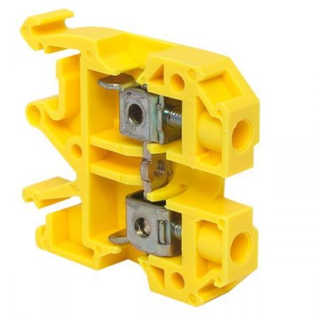 Клемма проходная винтовая JXB 6 мм2 желтая EKF