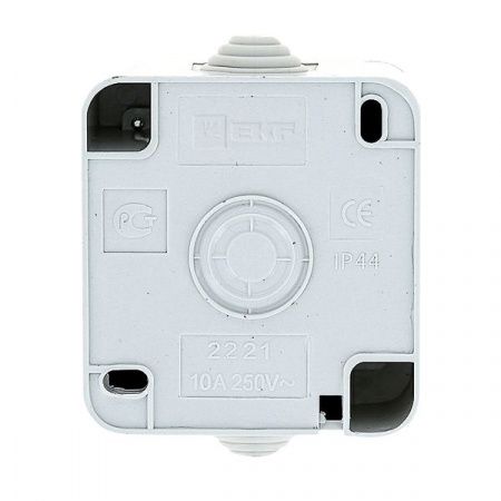 Прага Выключатель 1-клавишный 10А IP44 белый EKF