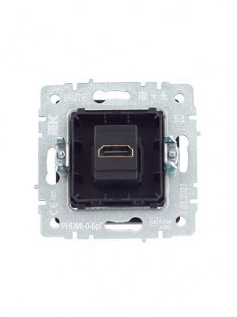 BRITE Розетка HDMI РHDMI-0-БрГ графит IEK