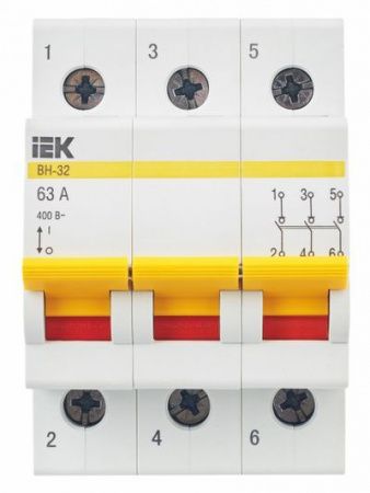 KARAT Выключатель нагрузки (мини-рубильник) ВН-32 3P 63А IEK