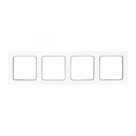 Стокгольм Рамка 4-местная белая с линией цвета черный EKF PROxima