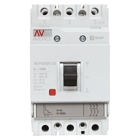 Выкл.автом.  3П 160А 35kA  AV POWER-1/3   TR EKF AVERES