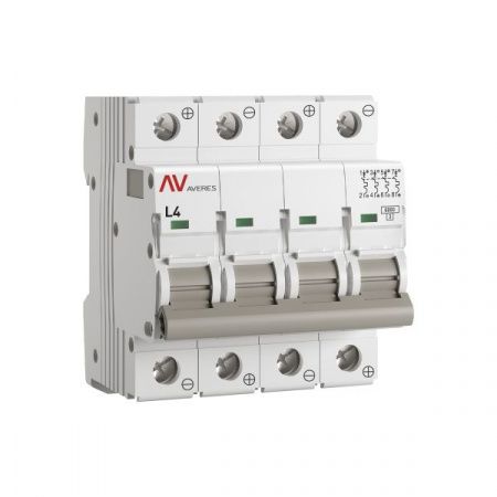 Выключатель автоматический AV-6 DC 4P 4A (L) 6kA EKF AVERES