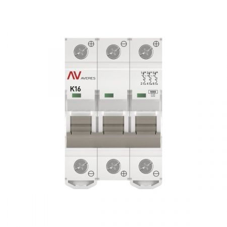 Выключатель автоматический AV-10 DC 3P 16A (K) 10kA EKF AVERES