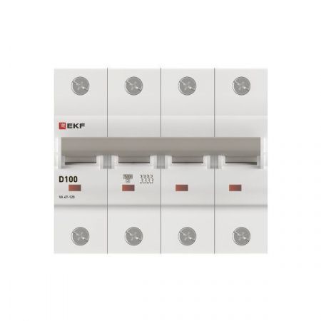 Автоматический выключатель ВА 47-125 4P 100А (D) 15кА PROXIMA EKF
